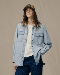 Women's Denim Work Shirt - Light Indigo