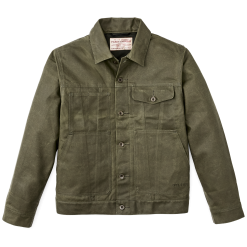 Tin Cloth Short Lined Cruiser Jacket - Military Green
