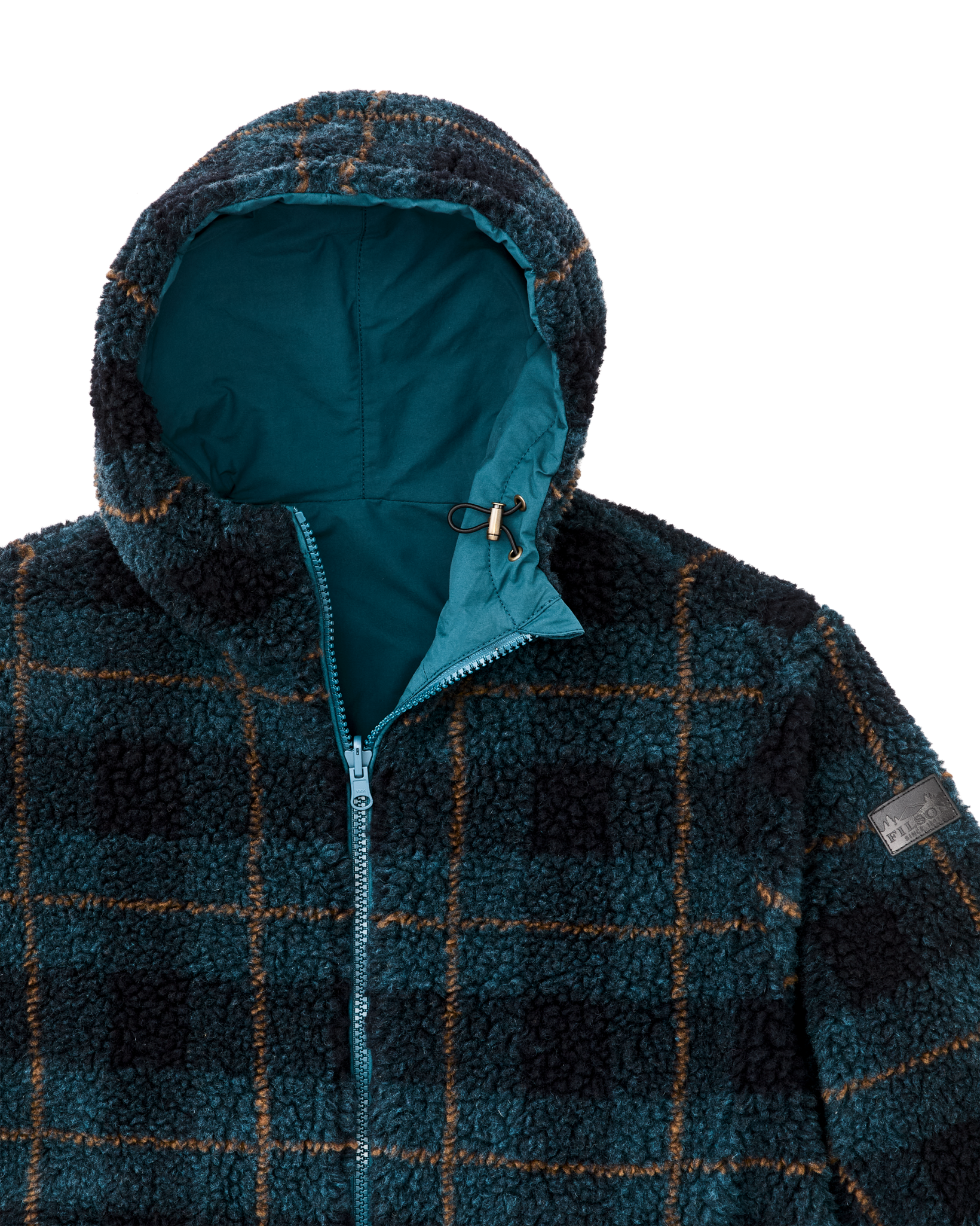 Women's Reversible Woolly Fleece Coat - Dark Teal - Image 13
