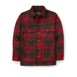 Wool Cape Coat - Red / Green / Dark Brown Plaid