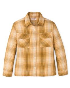 Women's Deer Island Jac-shirt - Ochre / Cream Plaid