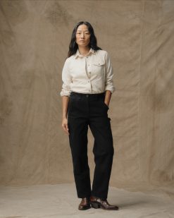 Women's Canvas Work Pants - Faded Black